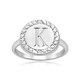 Initial Diamond Pinkie Ring in Sterling Silver product