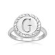 Initial Diamond Pinkie Ring in Sterling Silver product