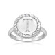 Initial Diamond Pinkie Ring in Sterling Silver product
