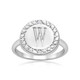 Initial Diamond Pinkie Ring in Sterling Silver product