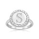 Initial Diamond Pinkie Ring in Sterling Silver product