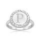Initial Diamond Pinkie Ring in Sterling Silver product