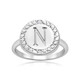 Initial Diamond Pinkie Ring in Sterling Silver product