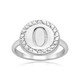 Initial Diamond Pinkie Ring in Sterling Silver product