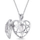 White Topaz Heart Locket with 18" Chain product