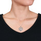 White Topaz Heart Locket with 18" Chain product