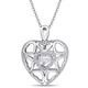 White Topaz Heart Locket with 18" Chain product
