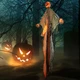 6FT Light-up Hanging Pumpkin Ghost with Red Glowing Eyes product