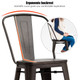 Tolix Style Metal Dining Chairs (Set of 4) product