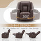 Swivel and Rocking Leather Manual Recliner Massage Chair with Heat product
