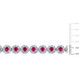 7-Inch Red Cubic Zirconia & White Sapphire Sterling Silver Bracelet product