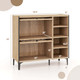 Rustic Shoe Cabinet with Flip-up See-through Doors & Adjustable Shelves product