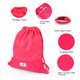 Drawstring Backpack String Bag Foldable Sports Sack with Zipper Pocket product