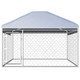 Outdoor Dog Kennel with Roof 78.7"x78.7"x53.1" product