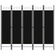 5-Panel Room Divider Black 78.7"x70.9" product