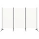 3-Panel Room Divider White 102.4"x70.9" Fabric product