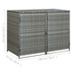 Double Wheelie Bin Shed Poly Rattan Anthracite 58.3"x30.3"x43.7" product