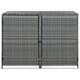Double Wheelie Bin Shed Poly Rattan Anthracite 58.3"x30.3"x43.7" product