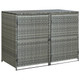 Double Wheelie Bin Shed Poly Rattan Anthracite 58.3"x30.3"x43.7" product