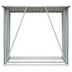Garden Log Storage Shed Galvanized Steel 64.2"x32.7"x60.6" Gray product
