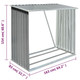 Garden Log Storage Shed Galvanized Steel 64.2"x32.7"x60.6" Gray product