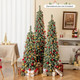 4/5/6-Foot Artificial Christmas Trees with Realistic Accumulated Snow (Set of 3) product
