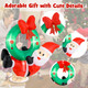 4-Foot Inflatable Santa Claus Wreath with Red Bow & 5 LED Lights product