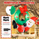 4-Foot Inflatable Santa Claus Wreath with Red Bow & 5 LED Lights product