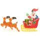 Lighted Christmas Santa Claus and Reindeer with Sleigh product