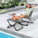 Patio Folding Sling Chair with Ottoman Footrest product