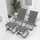 Patio Folding Sling Chair with Ottoman Footrest product