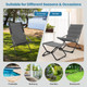Patio Folding Sling Chair with Ottoman Footrest product