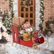 23" Christmas Santa Sleigh with 2-Tier Shelf product