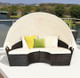 Rattan Adjustable Cushioned Canopy Daybed product