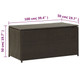 Patio Storage Box Poly Rattan 39.3"x19.6"x19.6" Brown product