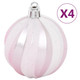 108 Piece Christmas Bauble Set White and Pink product