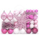 108 Piece Christmas Bauble Set White and Pink product