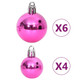 108 Piece Christmas Bauble Set White and Pink product