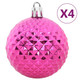 108 Piece Christmas Bauble Set White and Pink product