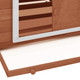 Chicken Coop Mocha and White 59.8"x37.7"x43.3" Solid Firwood product