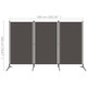 3-Panel Room Divider Anthracite 102.4"x70.9" Fabric product