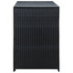 Double Wheelie Bin Shed Poly Rattan Black 58.3"x31.5"x43.7" product