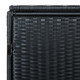 Double Wheelie Bin Shed Poly Rattan Black 58.3"x31.5"x43.7" product