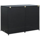 Double Wheelie Bin Shed Poly Rattan Black 58.3"x31.5"x43.7" product