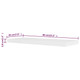 2 White MDF Floating Wall Display Shelves Book/DVD Storage product