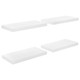 Floating Wall Shelves 4 pcs High Gloss White 19.7"x9.1"x1.5" MDF product
