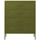 Chest of Drawers Olive Green 31.5"x13.8"x40" Steel product