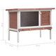 Outdoor Rabbit Hutch 1 Layer Brown Wood product