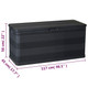Patio Storage Box Black 46.1"x17.7"x22" product