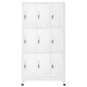 Locker Cabinet with 9 Compartments Steel 35.4"x17.7"x70.9" Gray product